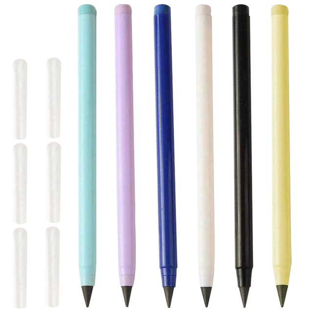 6 Pcs Crayons Éternels Crayons Réutilisables Sans Taille-Crayon Crayons Infini pour Étudiants