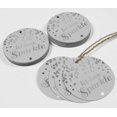 thumbnail image 4 of Inkdotpot Silver Foil Paper Hang Tags Let Love Sparkle Wedding Favor Tags 50 Pieces, 4 of 6