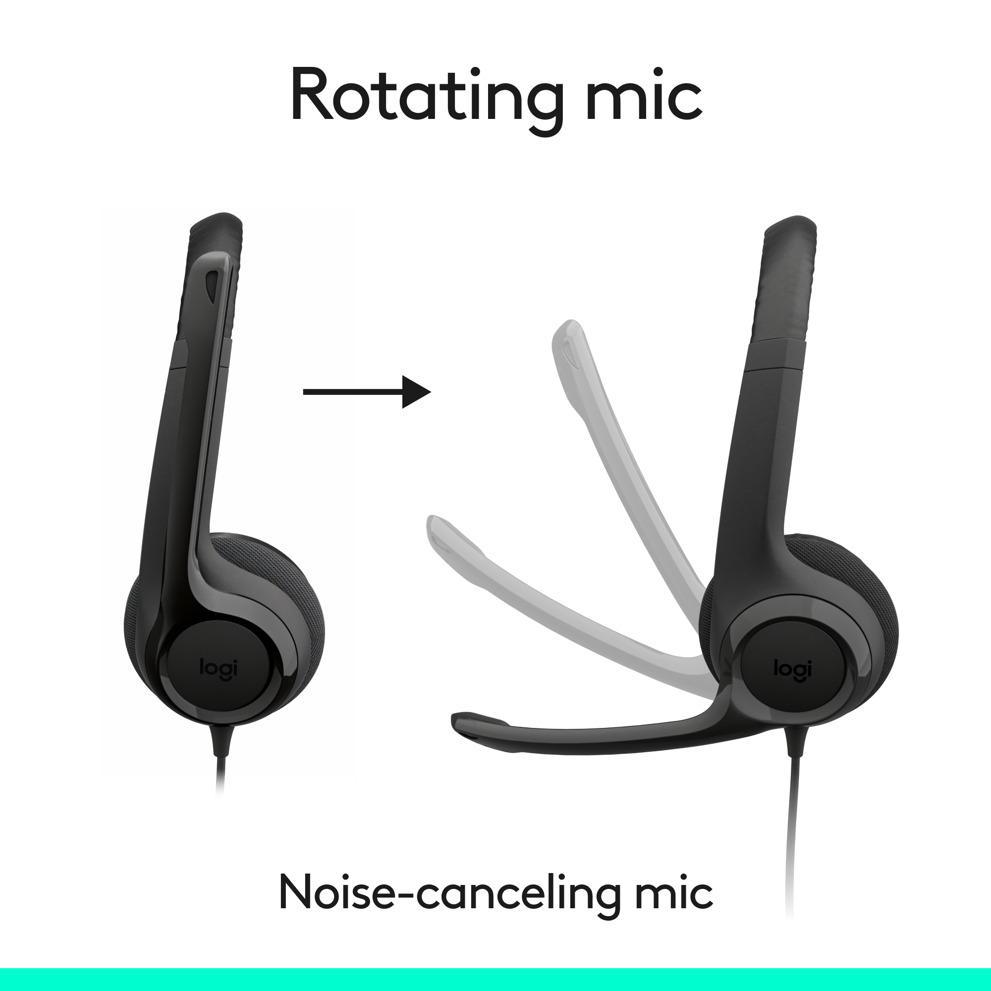Casque filaire Logitech H390 casque stéréo avec microphone anti-parasite