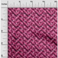 thumbnail image 2 of oneOone Silk Tabby Fuschia Pink Fabric Abstract Fabric For Sewing Printed Craft Fabric By The Yard 42 Inch Wide, 2 of 4