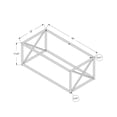 thumbnail image 4 of Monarch Specialties Coffee Table, Accent, Cocktail, Rectangular, Living Room, 44"l, Metal, Tempered Glass, Chrome, Clear, Contemporary, Modern, 4 of 4