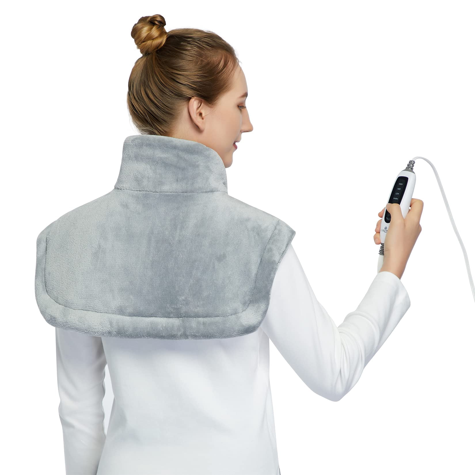 EDTara Neck and Shoulder Heating Pad, Fast-Heating Electric Wrap for Back, Pain Relief, and Relaxation