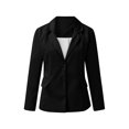 thumbnail image 3 of Innerwin Blazers Solid Color Women Cardigan Jacket Work Shawl Neck Slim Fit Business Jackets Black S, 3 of 7