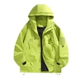 thumbnail image 1 of KIHOUT Men's Waterproof Shell Jacket Windbreaker Hooded Solid Color Rain Coat for Outdoor Hiking Climbing Traveling, 1 of 5