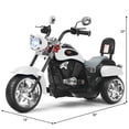 thumbnail image 3 of Gymax 6V Kids Ride On Chopper Motorcycle 3 Wheel Trike with Headlight White, 3 of 8