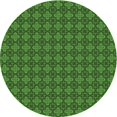 thumbnail image 1 of Ahgly Company Tapis d'Intérieur Lavables en Machine, Ronds, Transitionnels, Vert Émeraude Profond, Ronds de 6 Pi, 1 of 7
