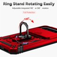 thumbnail image 2 of KOMI Designed for Google Pixel 9, Military-Grade Drop-Proof Case with Sliding Camera Cover and Ring Kickstand, Heavy Duty Shockproof Full Body Protective Phone Case, Red, 2 of 5