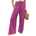 thumbnail image 1 of MAWCLOS Women's High Waist Wide Leg Lounge Pants, Rose Red, M, 1 of 4