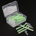 thumbnail image 3 of 22 Pcs Brosse à Gencives avec Fil Dentaire Inter-Nettoyage Vert 0,8 mm, 3 of 6