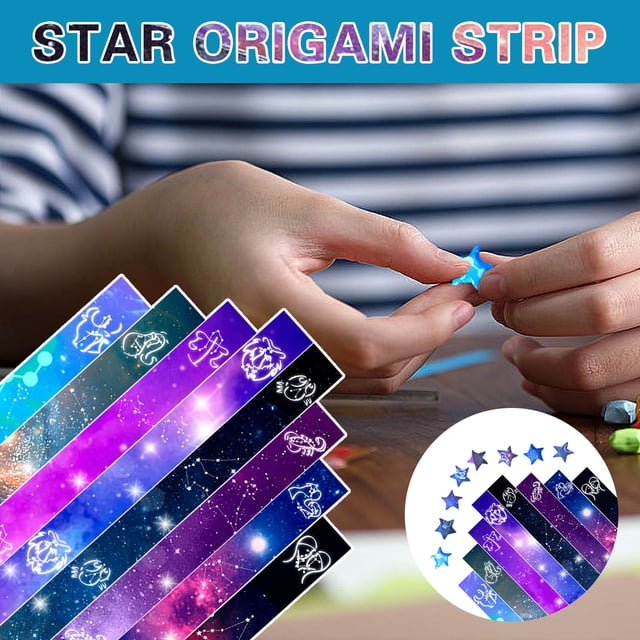 EGNMCR Star Paper Strips Color Star Paper Strip Paper Decoration Paper Strips DIY Hand Art Crafts a Origami
