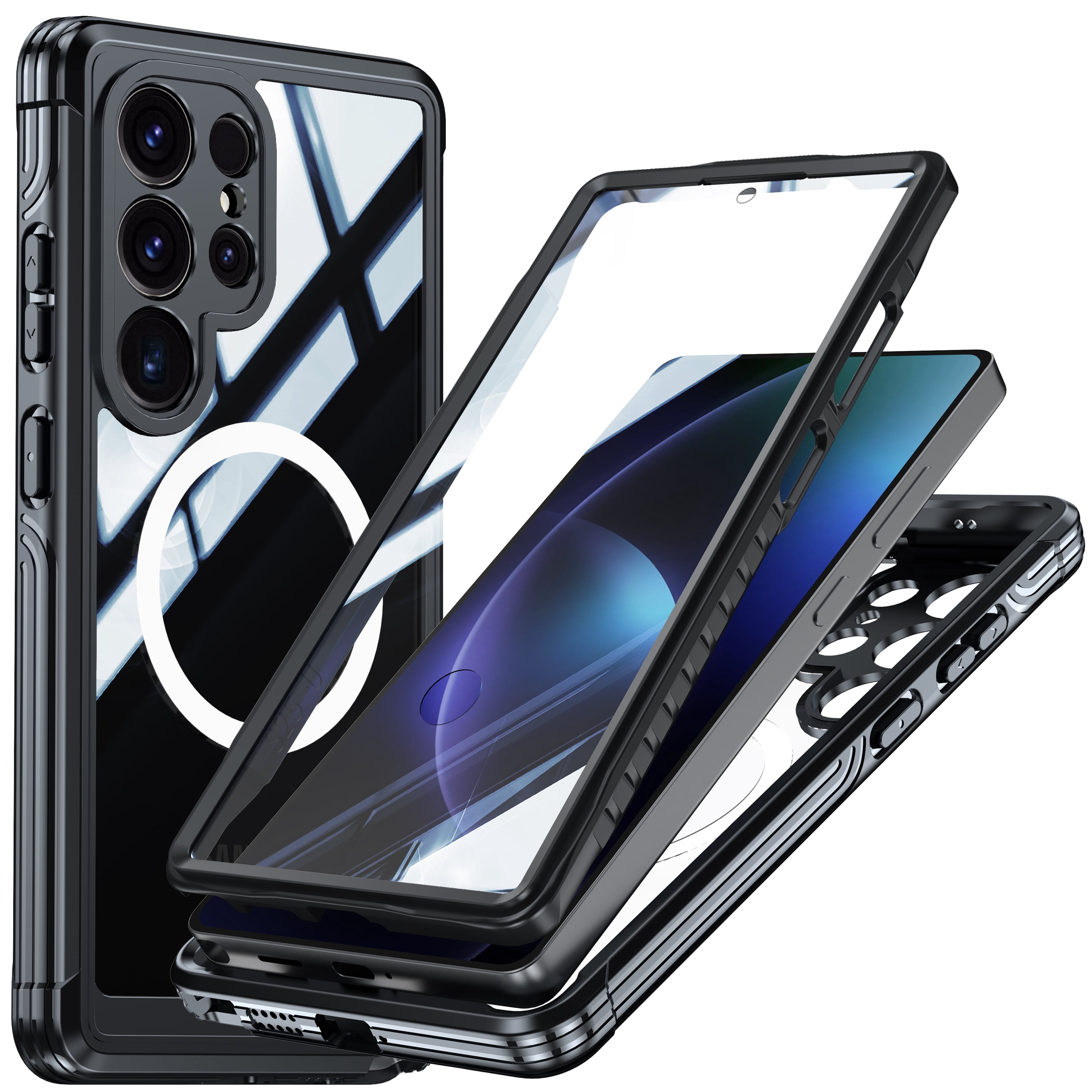for Samsung Galaxy S26 Ultra Shockproof Dustproof Case, Compatible with MagSafe Heavy Duty/Military Grade/Rugged Protection Built in Screen Protector Phone Case for Samsung Galaxy S26 Ultra, Black
