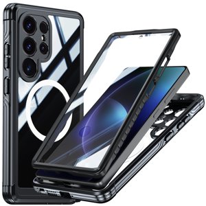 Pour Samsung Galaxy S26 Ultra Etui anti-poussière antichoc, Compatible avec MagSafe Protection de qualité militaire/de poids lourd intégrée dans le boîtier de téléphone protecteur d'écran pour Samsung Galaxy S26 Ultra, noir