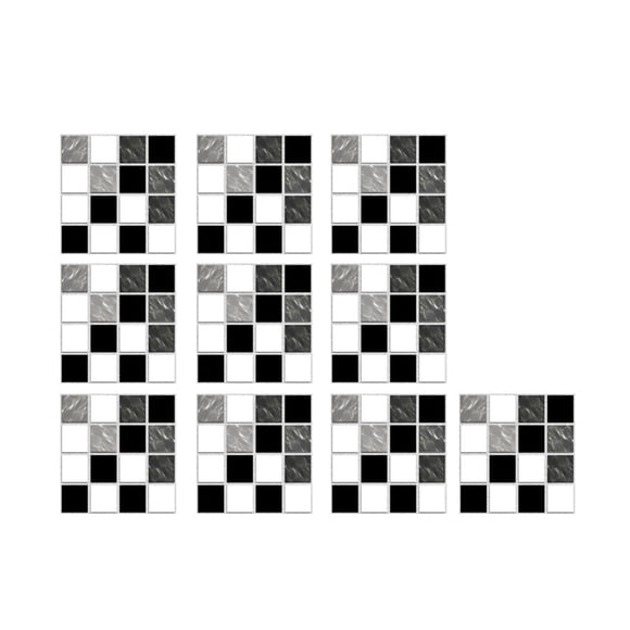 Peel and Stick Tile Stickers, 3D Crystal Self-Adhesive Backsplash Wall Stickers, DIY Waterproof Mosaic Tile Decals for Kitchen and Bathroom, 10-Pack