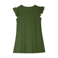 thumbnail image 4 of Pisexur Girls Dresses , Robes pour Filles Bébé Robes pour Tout-Petites Robe d'Été à Manches à Volants Tenue de Plage pour Enfants 4-14T Vert Armée, 4 of 8