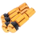 thumbnail image 3 of pitrice 4 Pcs Car Tubeless Wheel Dust Caps Tire Valve Stems Golden + Black, 3 of 9