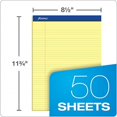 thumbnail image 3 of Ampad 20222 Bloc-Notes Perforé 8 1/2 x 11 3/4 Canari 50 Feuilles (Lot de 12), 3 of 4