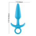 thumbnail image 3 of Firefly Prince Glow in the Dark Silicone Anal Plug, Small, Blue, 3 of 3
