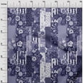 thumbnail image 3 of oneOone Polyester Spandex Dark Blue Fabric Asian Mix Floral Craft Projects Decor Fabric Printed By The Yard 56 Inch Wide, 3 of 4