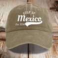 thumbnail image 2 of GDREDA Golf Baseball Caps Women's Vintage Washed Denim Printed Baseball Cap，Khaki, 2 of 3