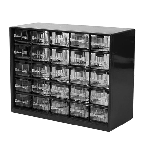 Parts Hardware Cabinet Tool Storage Box Storage Organizer Bins for Screws Small Parts - Black