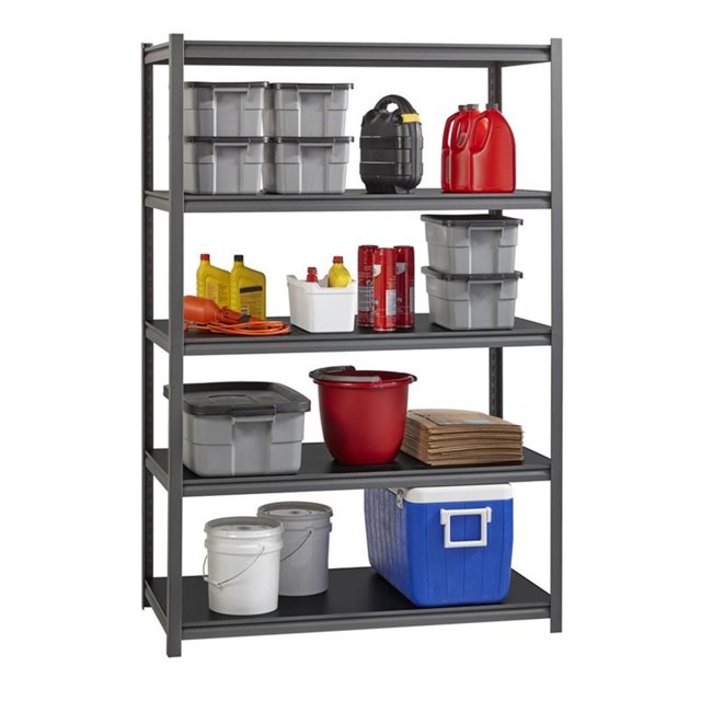 Scranton & Co Unité de Rangement à 5 Étagères 18 Pouces x 48 Pouces x 72 Pouces en Gris