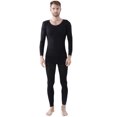 thumbnail image 1 of WZXFASHION Seamless Elastic Thermal Inner Wear Thermal Underwear (Top & Bottom) For Man Intimates Black One Size, 1 of 4