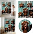 thumbnail image 2 of TIELUTT A Witty and Humorous Bathroom Curtain Shutter Glasses Shower Curtain with Window Curtain Wrap around Shower Curtain Striped Shower Curtain with Liner Clear Shower Curtain Liners 84 Inches Lon, 2 of 5