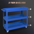 thumbnail image 4 of DURHAND 3 Tier Rolling Tool Cart, 330 LBS Capacity Utility Cart, Blue, 4 of 10