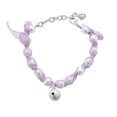 thumbnail image 1 of Dog Necklace Decorative Crisp Bell Stylish Pet Cat Dog Fake Pearl Ribbon Neck Circle, 1 of 5