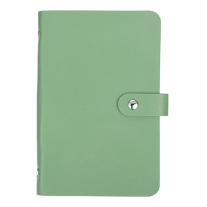 Uxcell 100 Envelope Challenge Binder, Soft PU Leather Savings Challenges Book with Envelopes Money Saving Binder with Horizontal Insert for Budgeting Saving Expense, Green