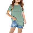 thumbnail image 2 of MeetoTime T-Shirt Graphique à Manches Courtes pour Enfants Tee Décontracté à Col Rond Haut pour Bébés Garçons Filles 3-12 Ans, 2 of 4