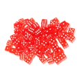 thumbnail image 3 of 100 x Translucent 16mm Six Sided Spot Dice RPG Dice Six Sided Games Red, 3 of 9