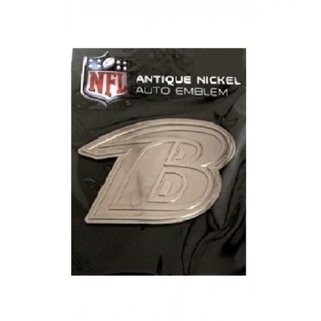 Baltimore Ravens Emblème Auto Nickel Antique