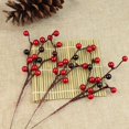 thumbnail image 3 of 10Pcs Mini  Artificial Red Berries  Flower New Year Home Ornaments, 3 of 8