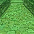 thumbnail image 1 of Ahgly Company Tapis d'Intérieur Lavable à la Machine, Carré, Transitionnel, Vert, Tapis de Zone, 6 Pieds Carré, 1 of 7