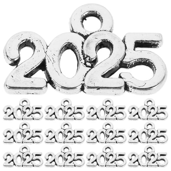 100pcs Graduation Year Charm Year Pendant Charms Diy Charm Bracelet Jewelry Making Charms Bracelet 2025 Charms Large Charms For Crafts