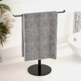 thumbnail image 2 of Hyasfey Bath Hand Towel Holder Easy to Install Multi-Purpose Bathroom Countertop T-Shape Towel Bar Rack Stand with Heavy Base, 2 of 8