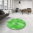 thumbnail image 4 of Ahgly Tapis d'Intérieur Lavable en Machine Carré Transitionnel Vert Néon, 4 Pieds Carré, 4 of 7
