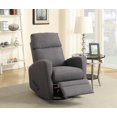 thumbnail image 1 of Topline Home Furnishings Dark Grey Swivel Glider Recliner, 1 of 2