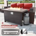 thumbnail image 2 of Kullavik 7 Pieces Outdoor Patio Furniture Set with 43" Gas Propane Fire Pit Table PE Wicker Rattan Sectional Sofa Patio Conversation Sets,Red, 2 of 9