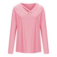 thumbnail image 3 of Womens Long Sleeve V Neck T Shirts 2025 Casual Basic Ribbed Knit Tops Lightweight Stretch Pullover Sweater Shirts, 3 of 5