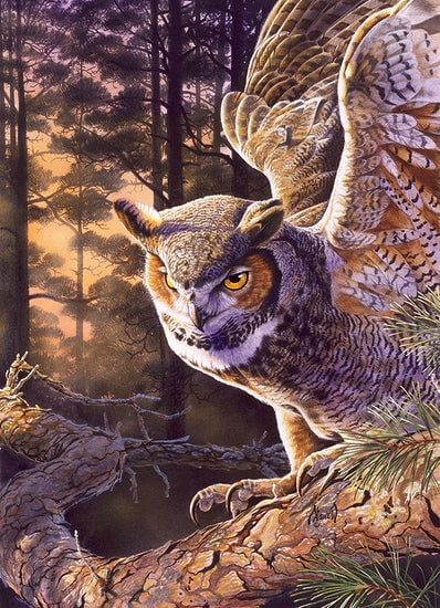 Cobble Hill 1000 Piece Puzzle - Evening Hunter - Sample Poster Included