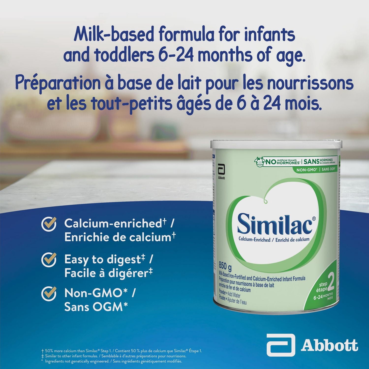 Similac Étape 2          Préparation en poudre enrichie de calcium, 850 g