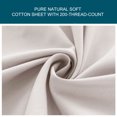 thumbnail image 3 of Unique Bargains 15' Deep Pocket Cotton Fitted Sheet Breathable Bottom Sheets Queen Light Gray, 3 of 9