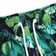 thumbnail image 4 of Short de Plage Décontracté en Coton et Lin à Cordon Style Ethnique Floral Jaune L, 4 of 7