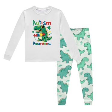 Kids Boy Pajamas Set Dinosaur Pajama Loungewear and Pants 2 Piece Set Pajamas Sleepwear Outfits Boys Pajamas 6T Boys Clothes