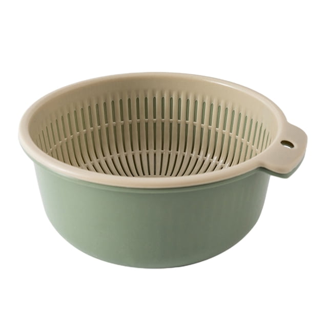 Fruit Basket for Kitchen Sieves Sink Strainer Kitchen Double Drainage Basket Fruit Vegetable Washing Strainer Multi-Purpose Washing Storage Basket Kitchen Cleaning Accessories Kitchen Sink Strainer