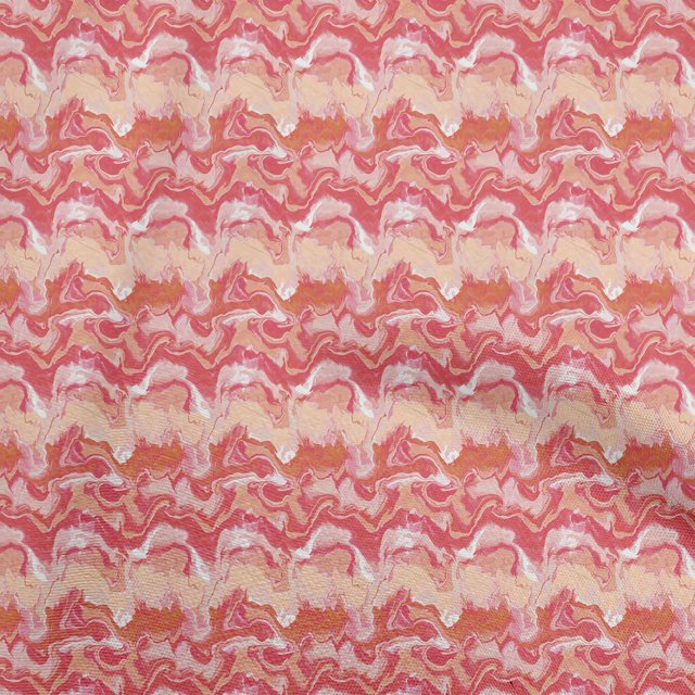 oneOone Georgette Viscose Red Fabric Abstract Sewing Material Print Fabric By The Yard 42 Inch Wide