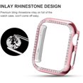 thumbnail image 2 of KOMI Compatible for Apple Watch Case 38mm 40mm 42mm 44mm Bling Crystal Diamonds Rhinestone Bumper Cover for Women Girl, Hard PC Protective Frame for iWatch Series 6/5/4/3/2/1/SE/SE2-44mm Pink, 2 of 5