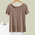 thumbnail image 2 of Yuyuzo Hauts de Pyjama pour Femmes Col Ras du Cou T-Shirts à Manches Courtes Décontractés d'Été Confortables Amples Blouses, 2 of 6